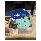 Bin w/Disney Bag & Stuffed Toys & More