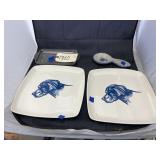 4 Pcs - Painted Plates - Spoon Rest