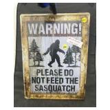 "Sasquatch" Metal Sign