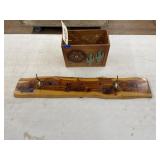 2 Pcs - Wooden Coat Rack & Box
