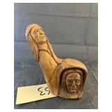 Carved Wood Statue by Bud Price 1991