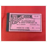 Vintage Ice Coupon Booklet - Claremore OK
