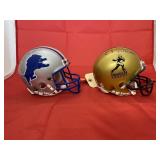 2 - Assorted Signed Small Football Helmets