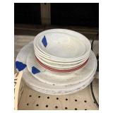 Pile of Corelle Dinnerware