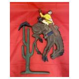 Metal Horse & Rider Dï¿½cor