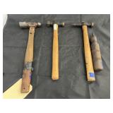 4 Pcs - Assorted Hammers & Screw Driver