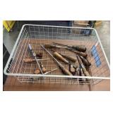 Wire Basket w/Assorted Chisels