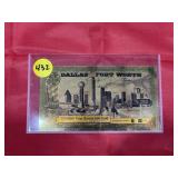 Dallas - Ft Worth Goldback 1/1000th 24K
