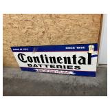 Single Sided Continental Batteries Metal Sign