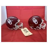 2 - Signed OU Small Football Helmets