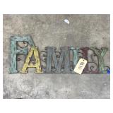 "Family" Decorative Sign 30"L