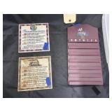 2 Pcs - Tile Dï¿½cor & Wood Wall Calendar