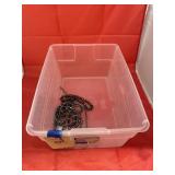 Assorted Costume Jewelry in Plastic Bin
