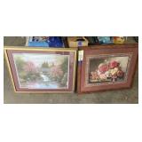 2 Pcs - Large Framed Pics 24'x31' & 25'x31'