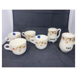 Jewel Tea 6 Pcs - Salt/Peppers & 4 Tea Cups