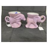 2 Pcs - Frankoma Elephant 83 Dem Mugs