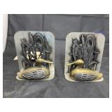 Pair Metal Duck Bookends