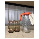 Tang Pitcher & 2 Glass Cups