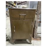 Metal Cabinet on Wheels 20"L x 16"W x 34"H