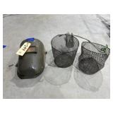Welding Helmet & Wire Basket