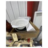 Box of Kitchen Colander & Ice Trays