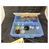 Plastic Container w/Assorted Decorative Stones