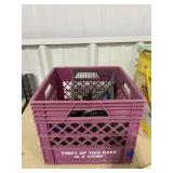 Plastic Milk Crate w/Sprinkler Heads & More
