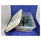 Leather Working Tools & Supplies in Plastic Bin
