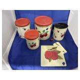 Flour Sifter - Tin Canisters - Matching Trivet