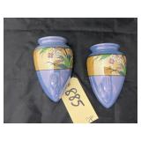 2 - Ceramic Wall Pockets