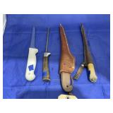 3 Knives & Sharpener