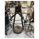 Vintage Cast Iron Corn Sheller on Stand