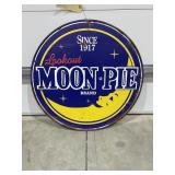 Metal Sign "Moon Pie" 23-1/2" Dia
