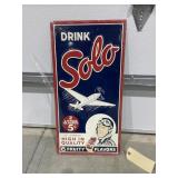 Metal Sign "Drink Solo" 11"x23"