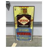 Metal Sign "Veedol Motor Oil" 11-1/2"x23"