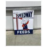 Metal Sign "Speedway Feeds" 9-1/2"x12-1/2"