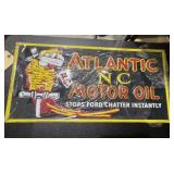 Metal Sign "Atlantic Motor Oil" 23"x11"