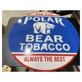 Metal Double Sided Sign "Polar Bear Tobacco"