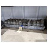 Metal Tray w/Glass Bottles