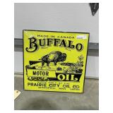 Metal Sign "Buffalo Motor Oil" 17"x17"