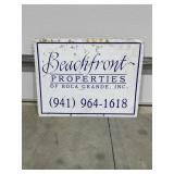 Double Sided Metal Sign "Beach Front Properties
