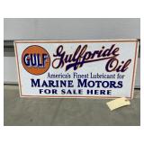 Metal Sign "Gulf Pride Oil" 28"x14"