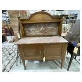 marble Topped Cabinet on Wheels
