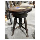 Organ Stool w/Glass Ball Feet