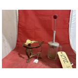 Vintage Chopper & Metal Stand