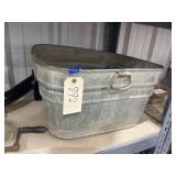 Galvanized Square Tub w/Contents