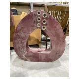 Vintage Lighted Metal Letter "O" - no bulbs