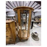 Lighted Curved Front Curio Cabinet 31"L x 15"W
