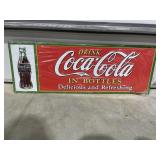 Metal Sign "Coca Cola" 10"x28"