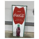 Metal Sign "Coca Cola" 10"x28"